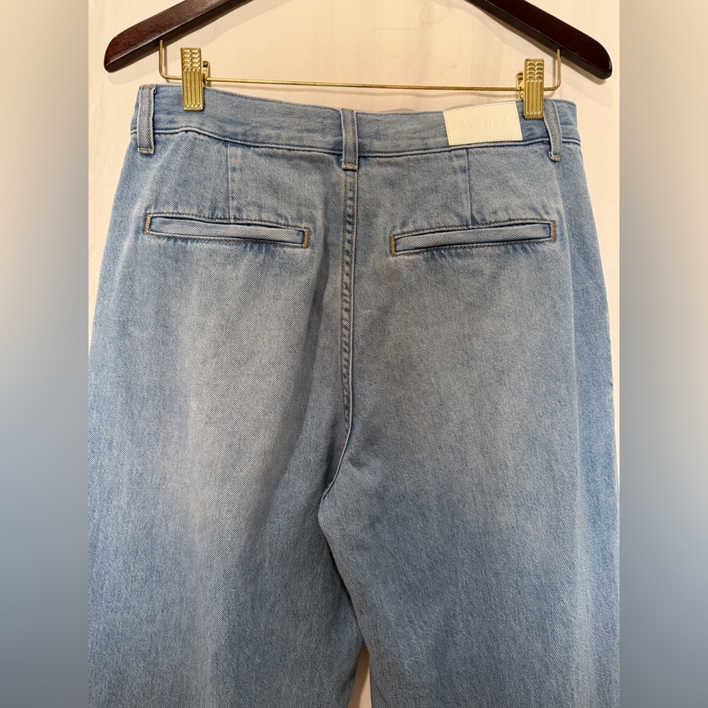 Pistola “Dalia” High Rise Wide Leg Light Blue Denim Jeans - Fly Front - Sz 28 - Picture 8 of 16